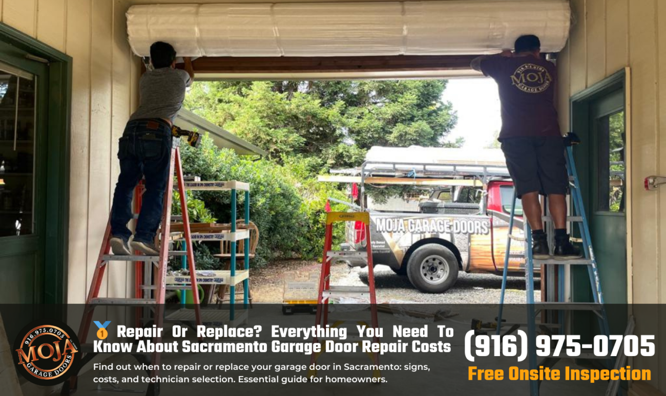 Repair Or Replace Garage Door Repair Costs in Sacramento